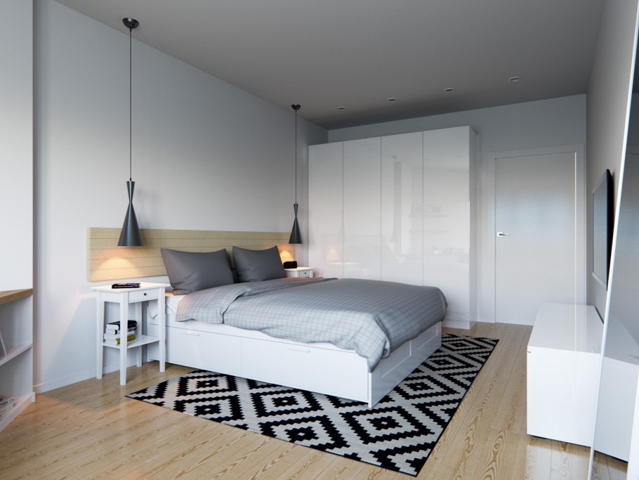 Спальня в скандинавском стиле