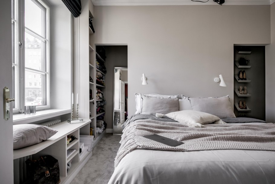 Шкаф в скандинавском стиле в спальню