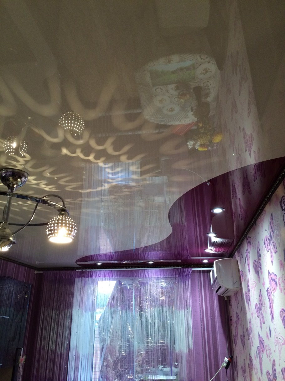 Схема монтажа натяжного потолка с размерами