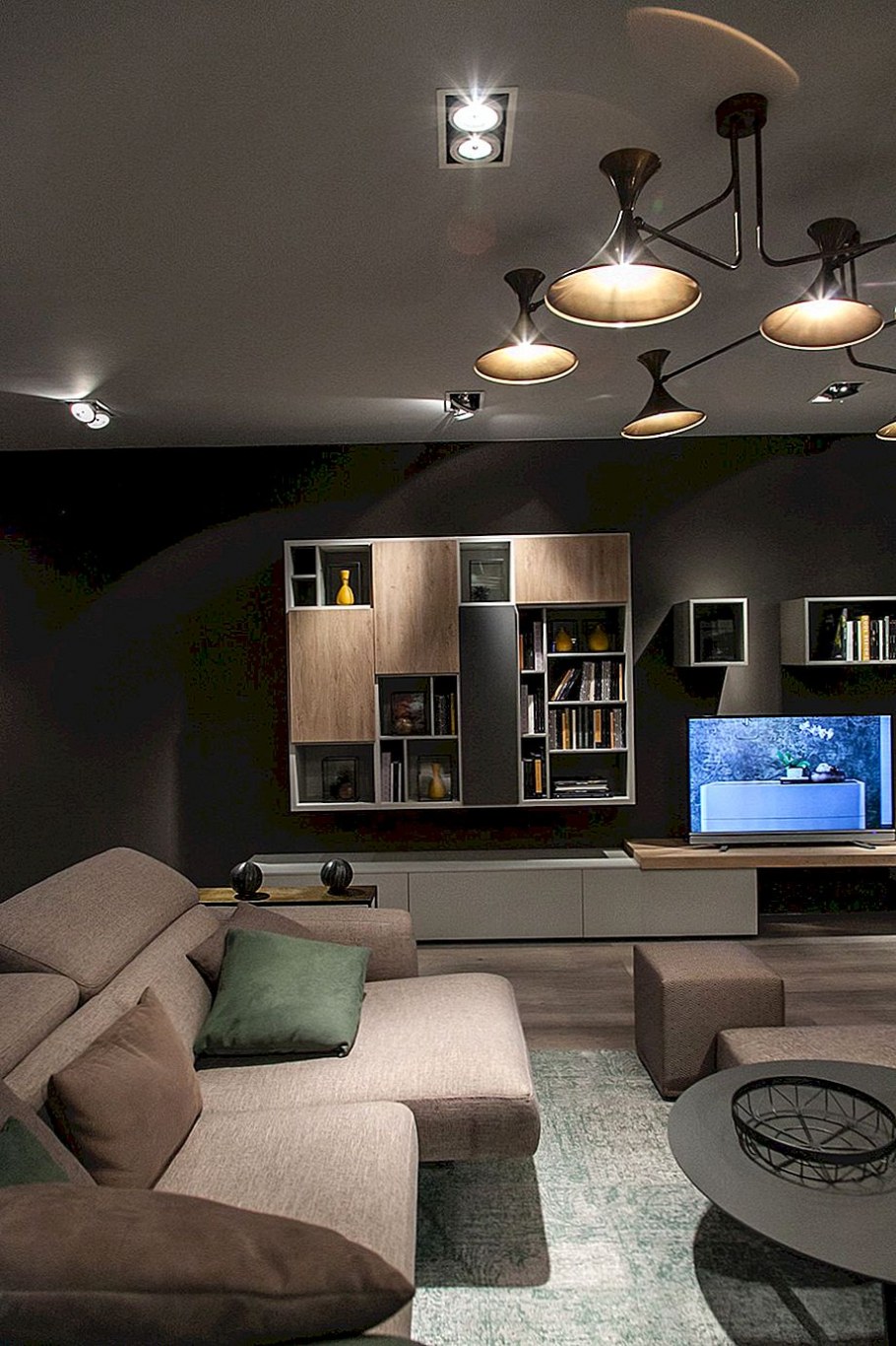 Потолочное освещение в гостиной