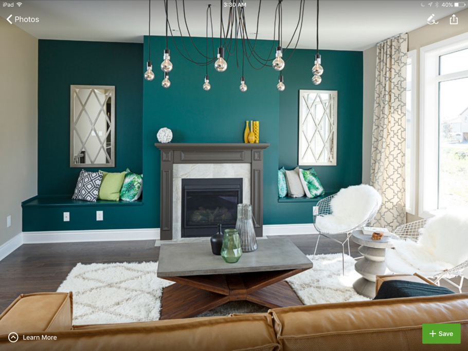 Яркие цветовые решения в гостиной