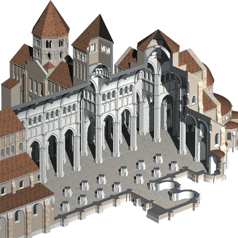 Собор аббатства Клюни реконструкция