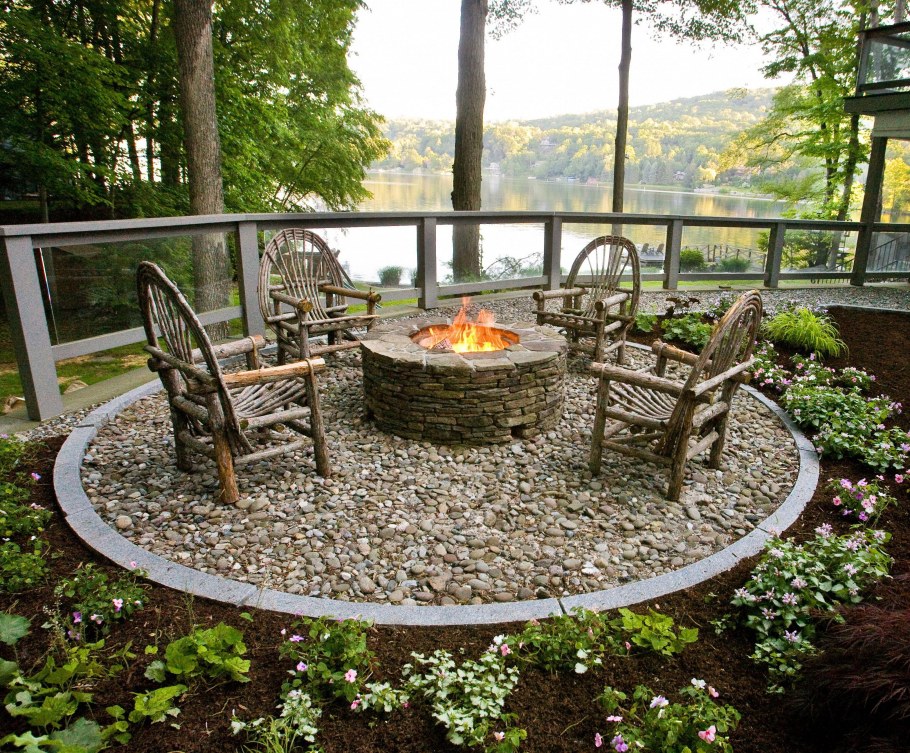 Костровая чаша зона отдыха