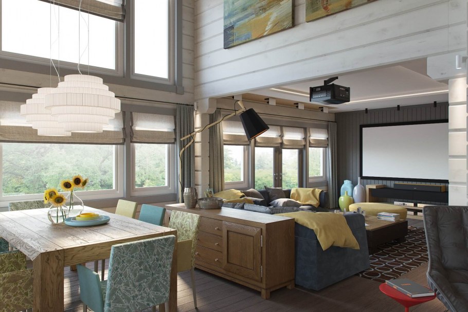 Загородный дом на Медном озере Honka 450м2 кухня