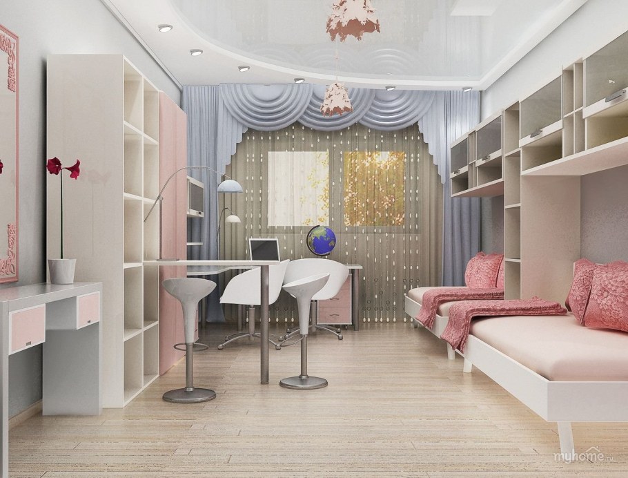 Интерьер детской комнаты для двойняшек