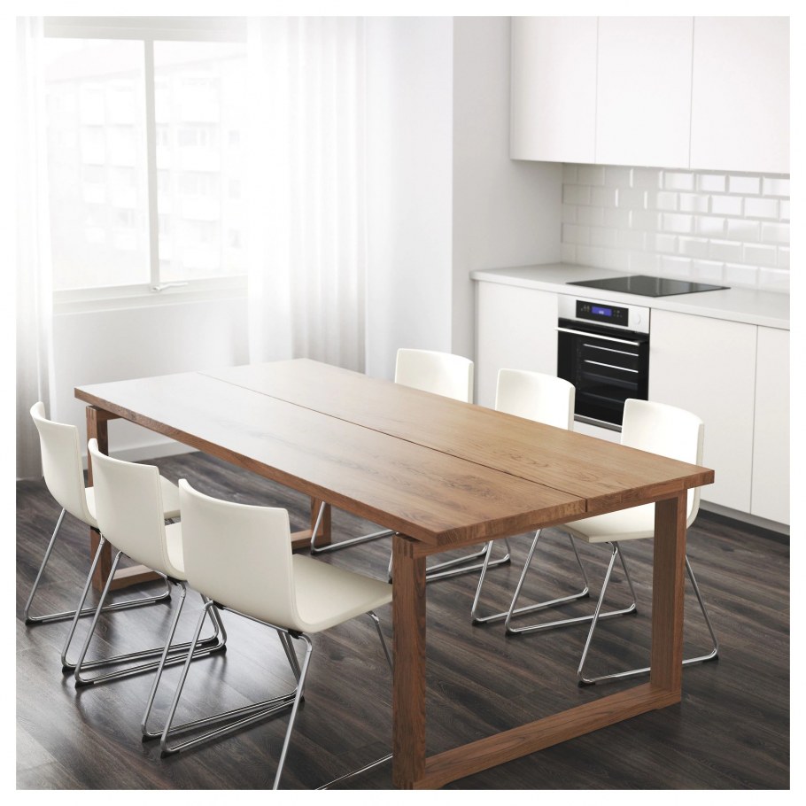 БЬЮРСТА / Ингольф стол и 4 стула, белый