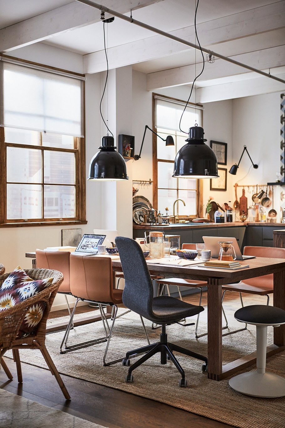 Mörbylånga МОРБИЛОНГА стол, дубовый шпон коричневая морилка220x100 см