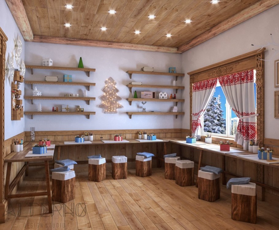 Рождественский стиль в интерьере