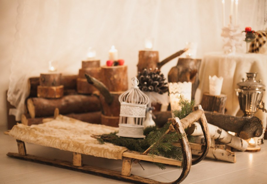 Новогоднее панно в интерьере