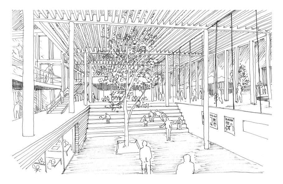 Архитектурные эскизы интерьер дети школа