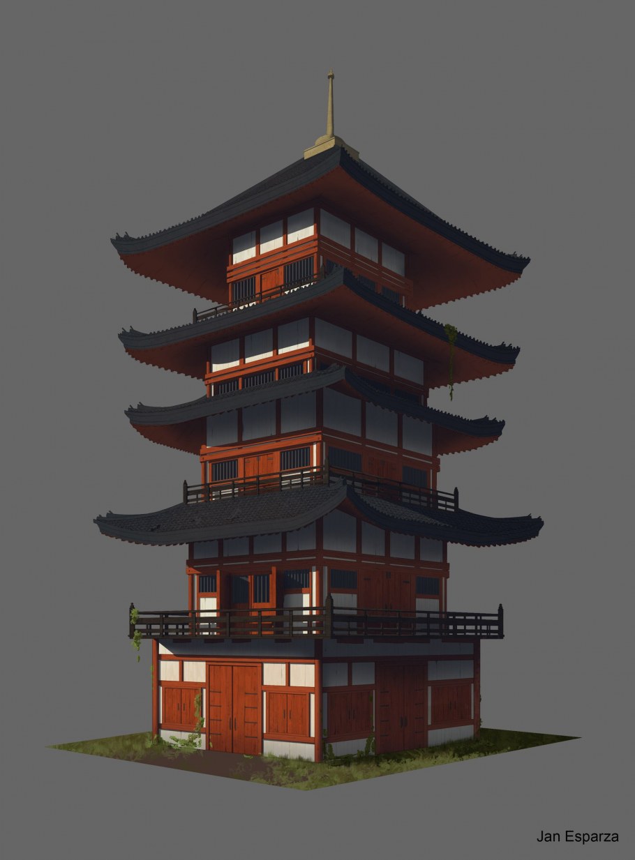 Китайская пагода майнкрафт