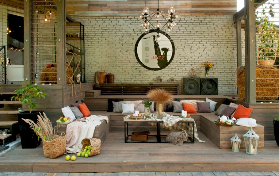 Лаунж зона на террасе