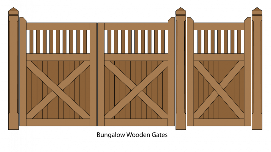 Деревянные ворота вектор