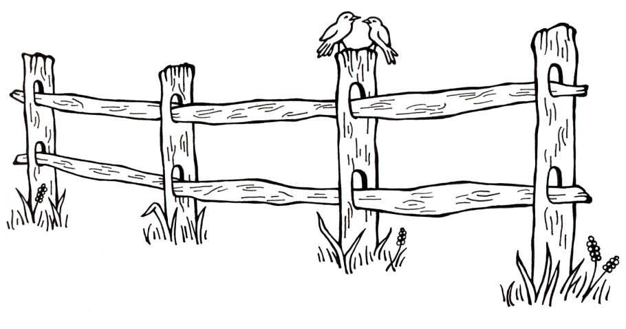 Забор раскраска для детей