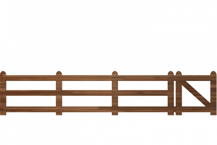 Деревянный забор на белом фоне