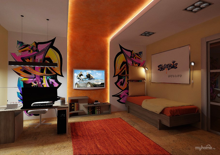 Спальня тумблер фиолетава