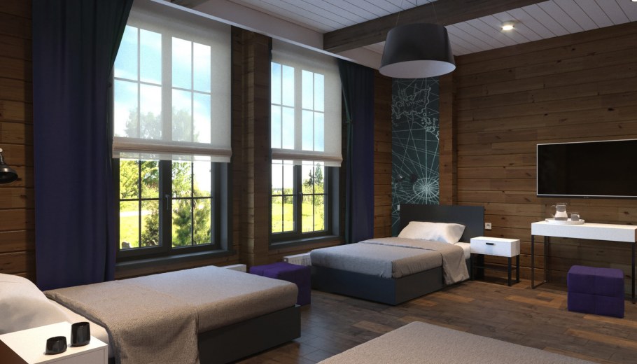 Интерьер домика баз отдыха