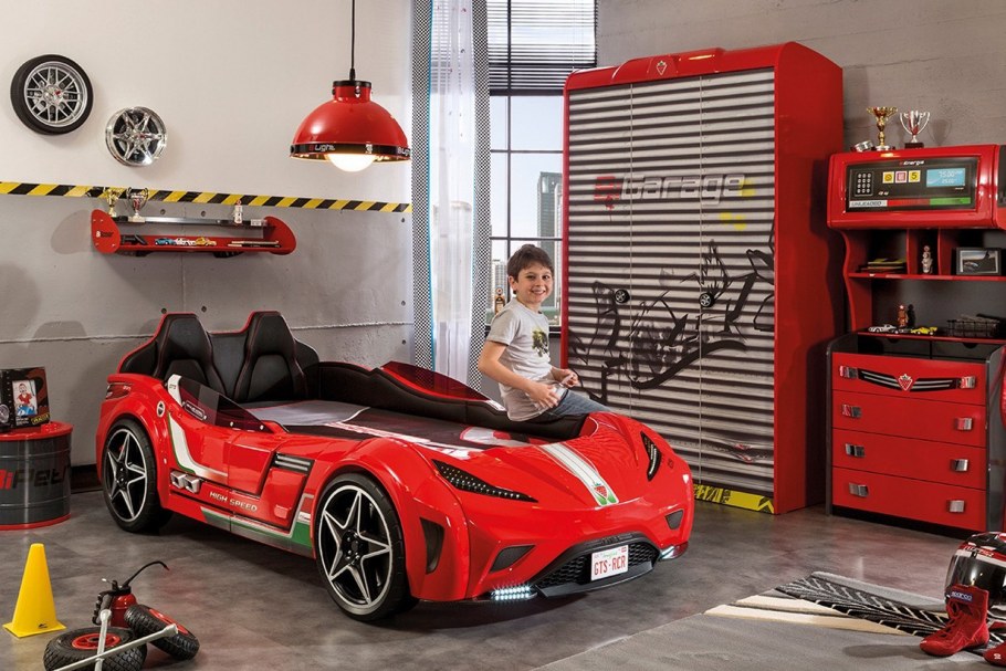 Кровать машина Cilek GTS красная