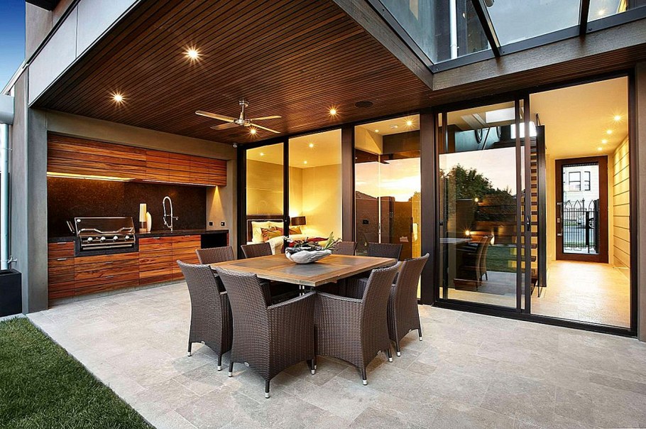 Стильная современная летняя кухня