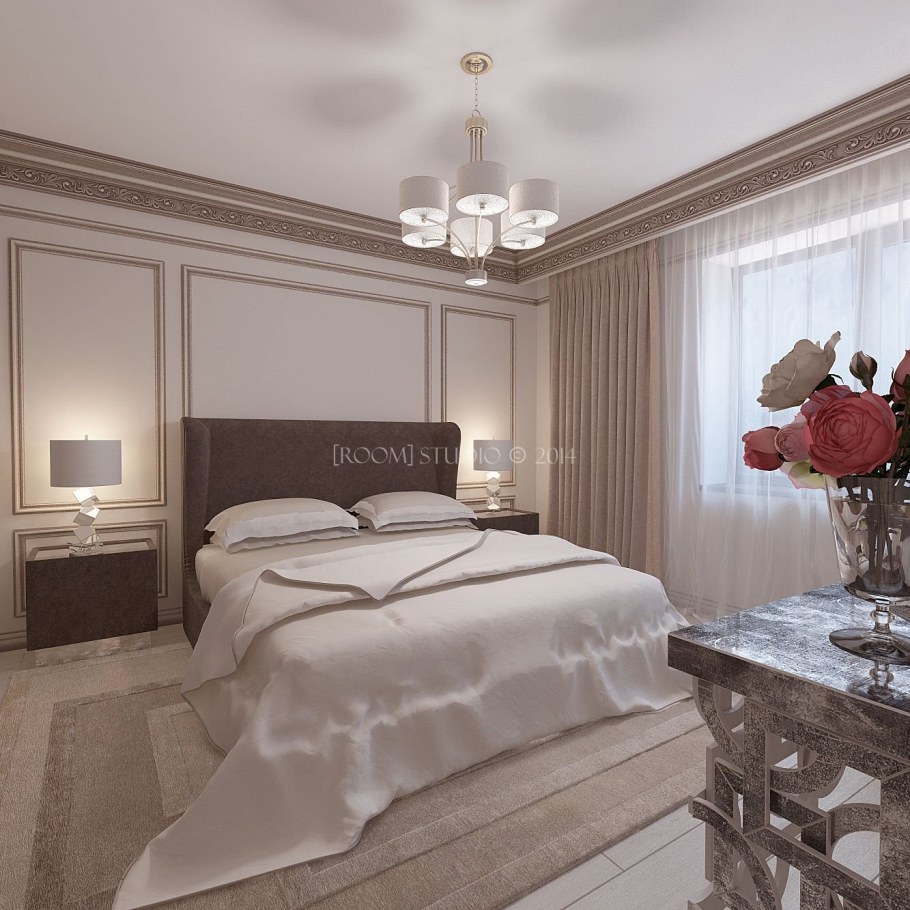 Спальня в современном классическом стиле