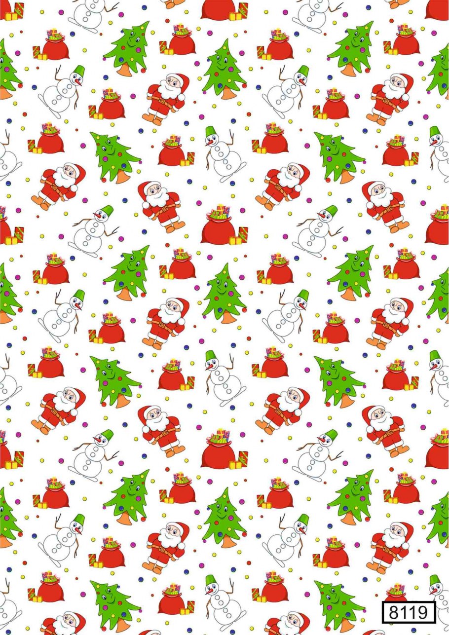 Новогодняя бумага на прозрачном