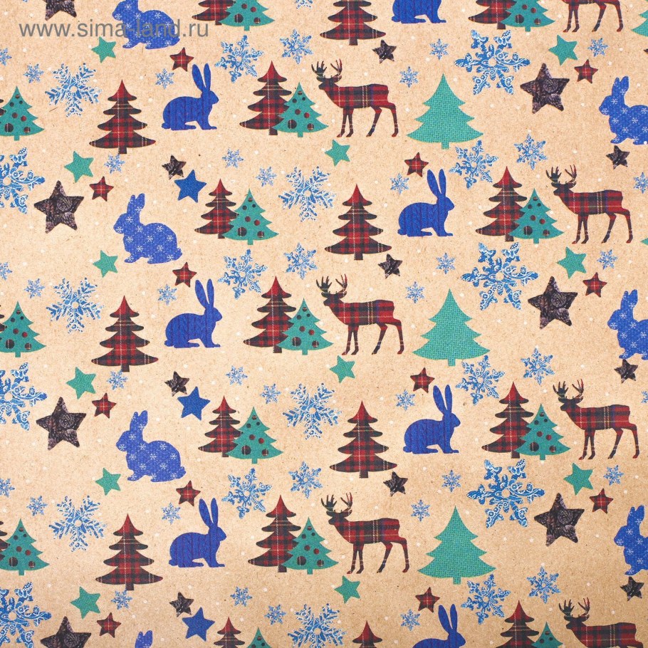 Новогодняя упаковочная бумага