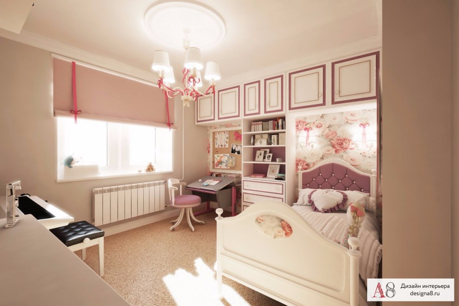 Детская комната для девочки ученицы