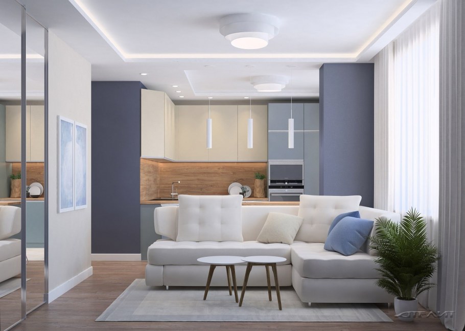 Цветовая гамма кухни-гостиной