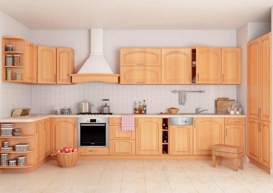 Кухонный гарнитур риал к,80 красный