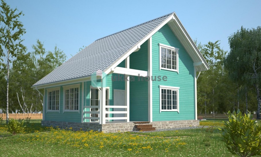 Серо голубой дом