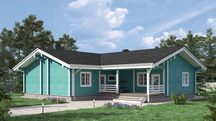 Дом с зелеными ставнями