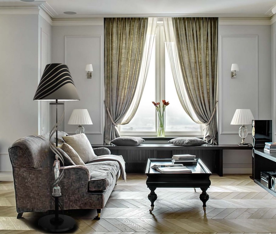 Шторы в стиле американская классика