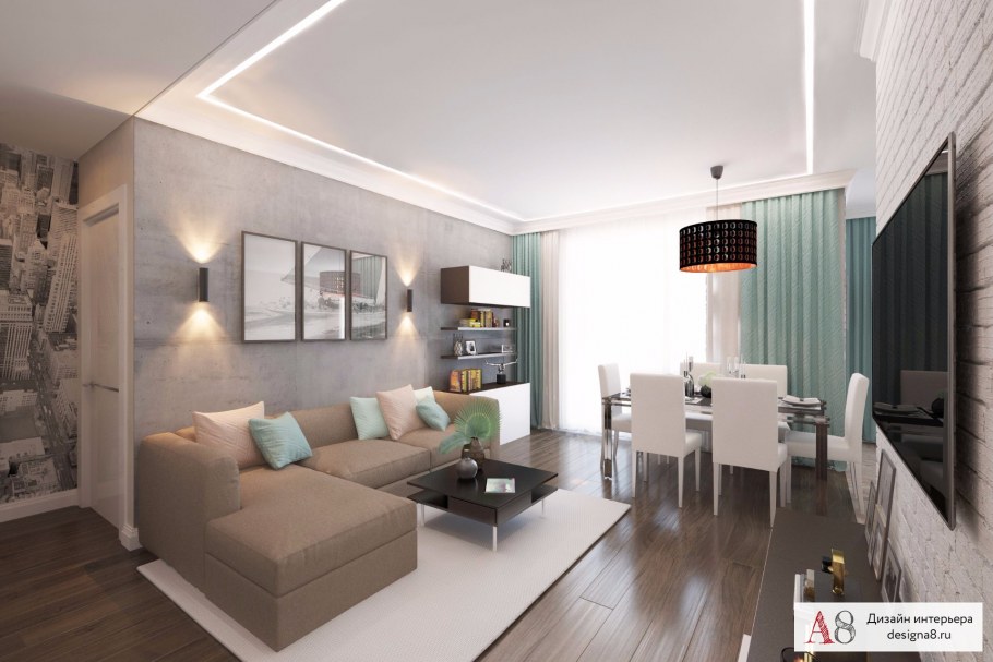 3 Комнатная квартира стили интерьера