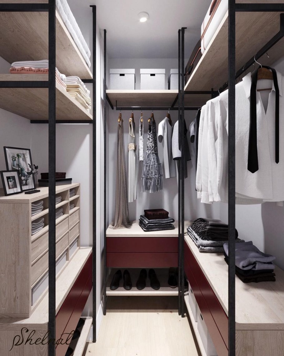 Гардеробная в квартире студии