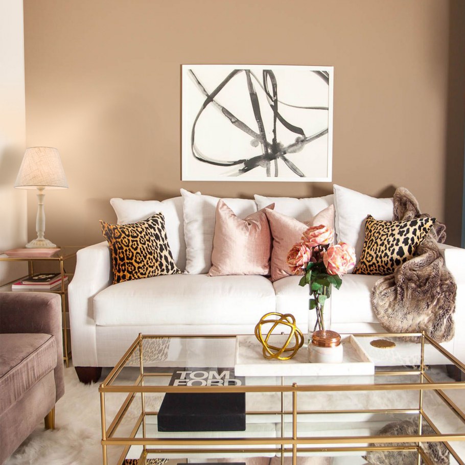 Гостиная в пастельных тонах