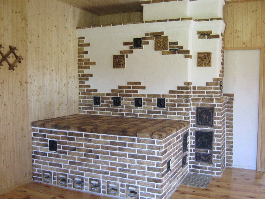 Отделка печей керамической плиткой