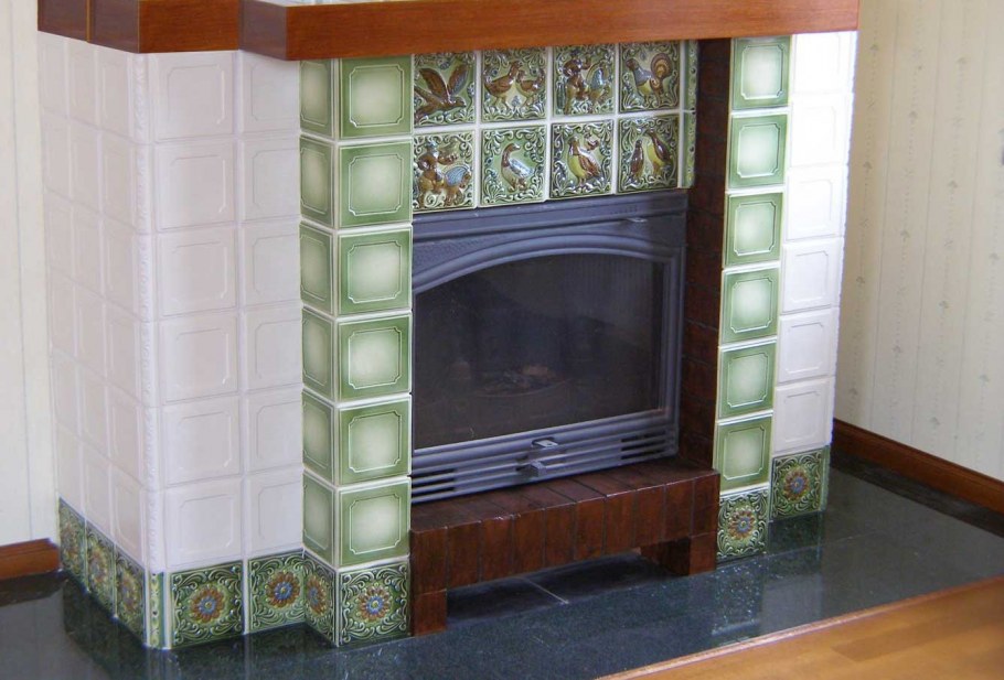 Отделка печи керамической плиткой