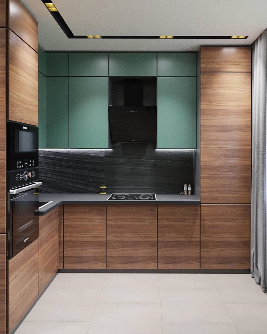 Кухонные фасады до потолка