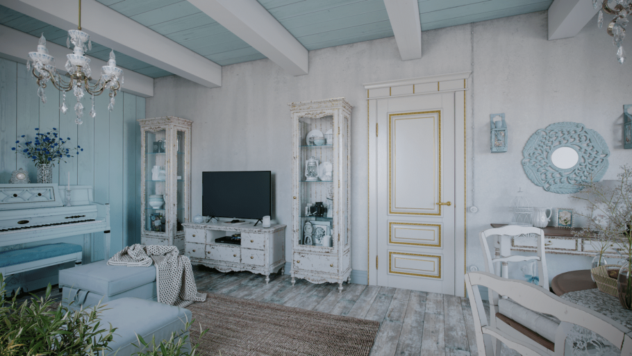 Входные двери в дом в стиле Прованс