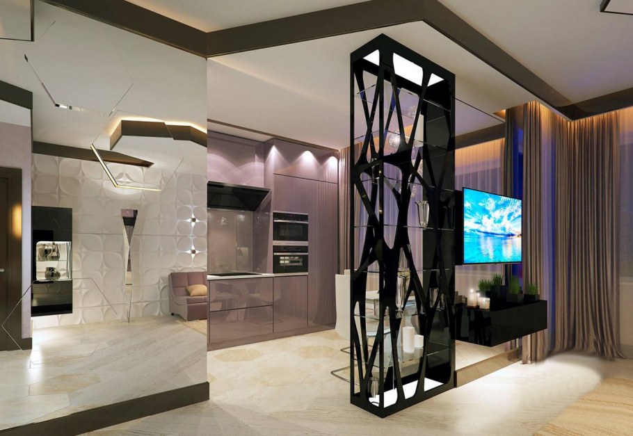 Геометрический декор стен