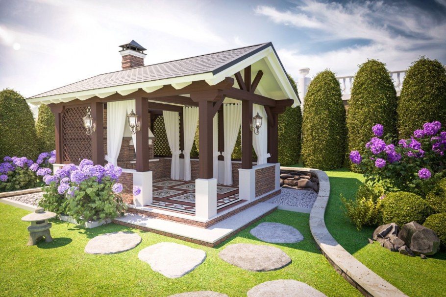 Беседка в саду