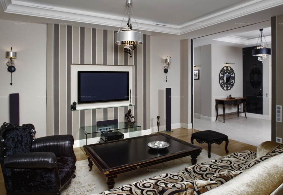 Комбинирование обоев в светлых тонах