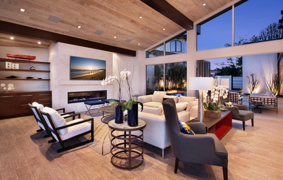 Современный дизайн интерьера гостиной