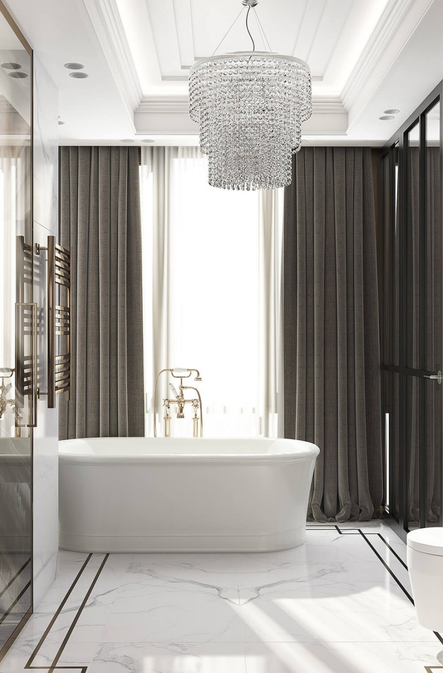 Ванная в стиле арт деко