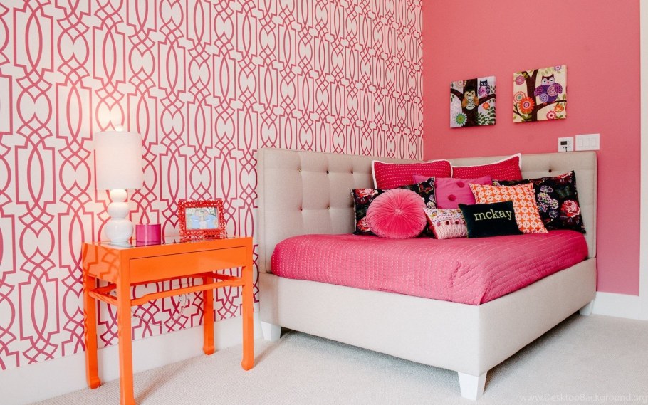 Расцветки обоев для спальни для девочки