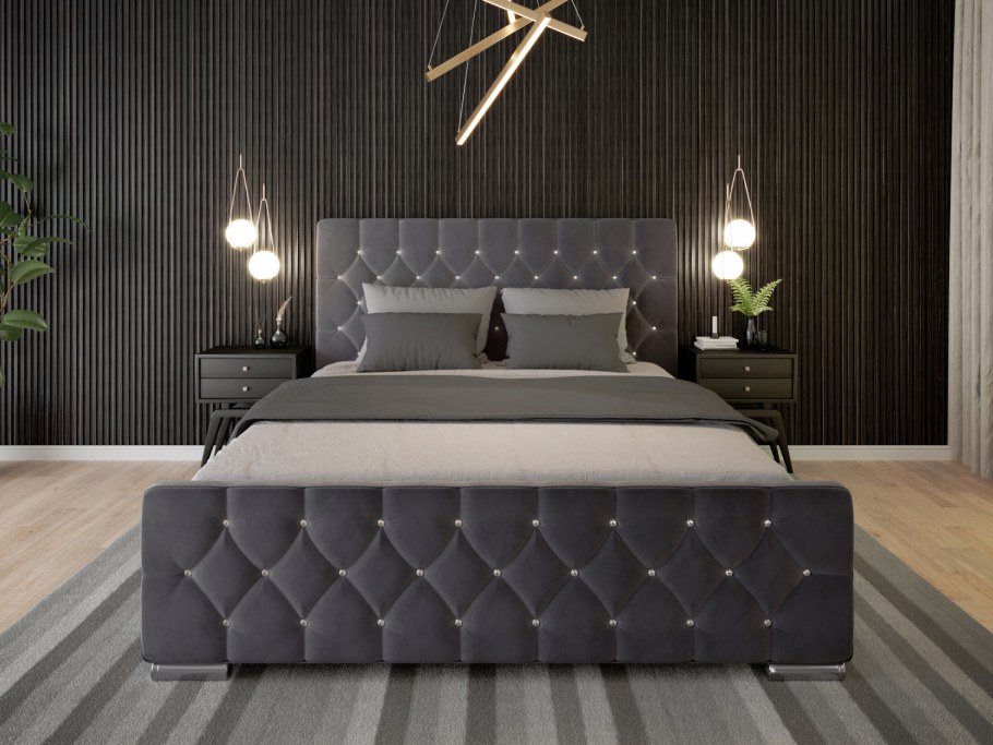 Кровать "Авери" серая