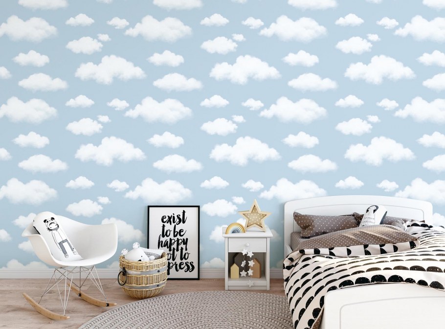 Облака в интерьере детской