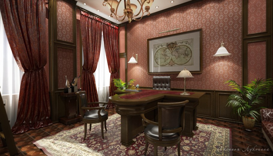 Обои в кабинет директора