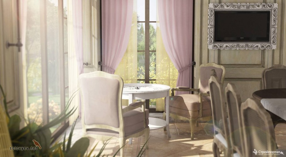 Детская в классическом стиле с перегородкой