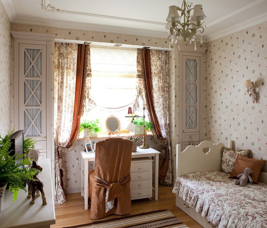 Кухня студия в стиле Прованс